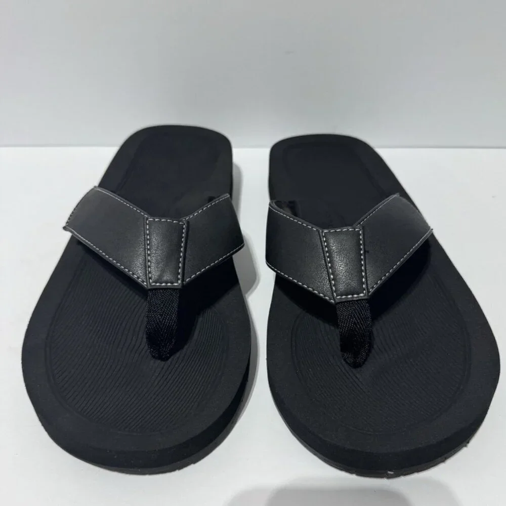 Bruno Marc Mens Flip Flop Sandals Black Size 12 M